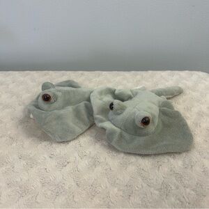 Calplush Gray White Stingray Plush Stuffed Animal Toys Small Mini 9"